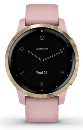 Garmin vivoactive 4S Dust Rose/Light Gold vystavený kus - smart hodinky