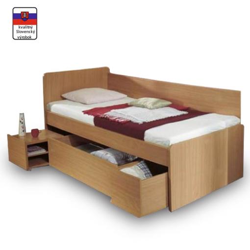 OTO 90 BUK - posteľ s úložným priestorom 90x200 cm, buk