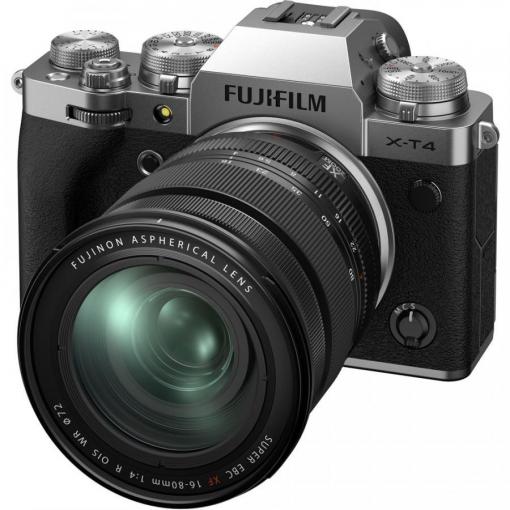 Fujifilm X-T4 + XF 16-80mm f/4 R WR OIS strieborný - Digitálny fotoaparát