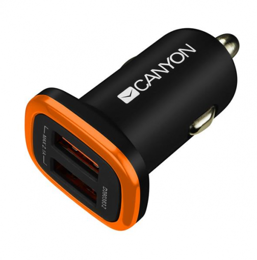 Canyon 5V/2.1A 2xUSB - Univerzálny USB adaptér do auta