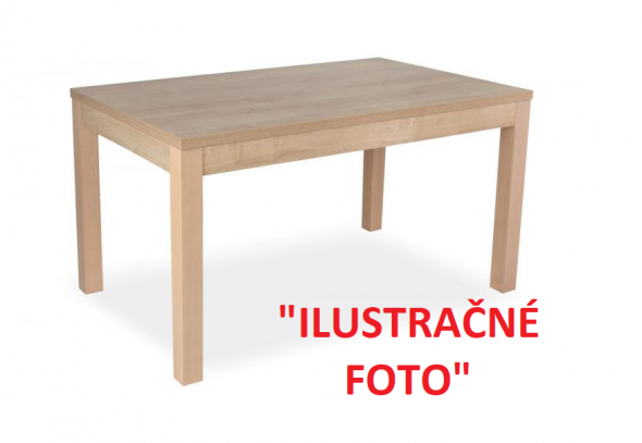 RAVENA 140R H36 BI - Stôl 140 x 85+ (50), plát lamino 36 mm, biely