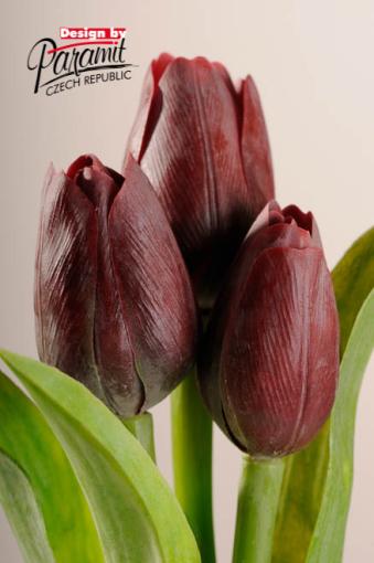 Tulipán kus 40cm tmavobordový - Umelé kvety