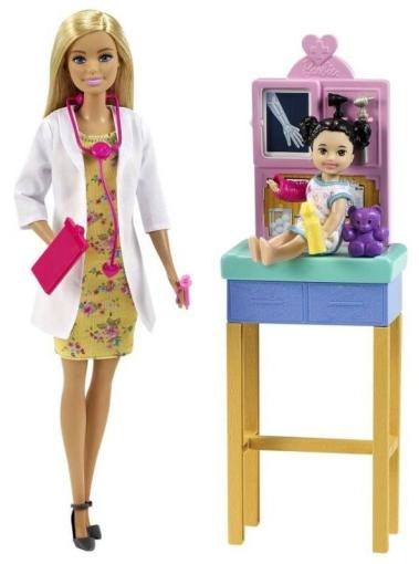 Mattel Mattel Barbie povolanie s bábikou lekárka blondínka v šatách