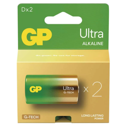 GP Ultra LR20 (D) 2ks - Batérie alkalické