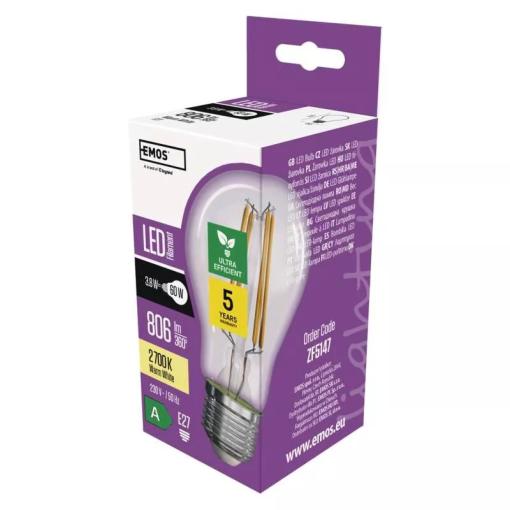 Emos Filament A60 3.8W E27 teplá biela - LED žiarovka