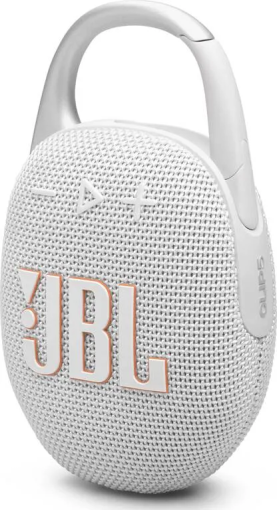 JBL CLIP 5 biely - Ultra prenosný vodeodolný reproduktor