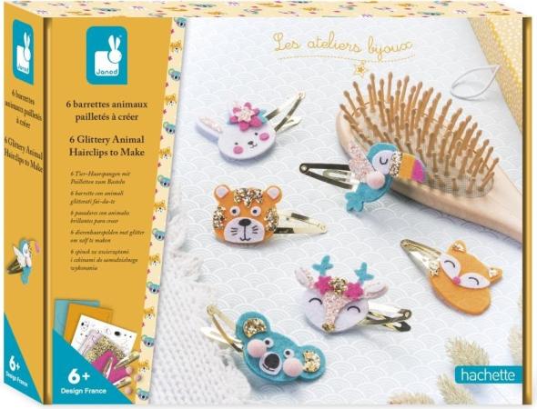 Janod Janod Atelier Kreatívna sada Výroba šperkov Sponky do vlasov 6 ks od 6 rokov