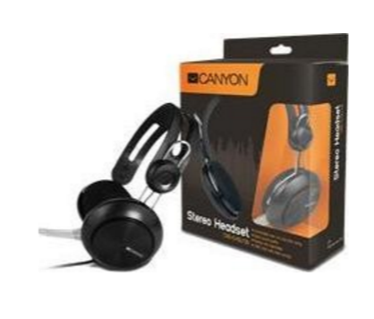Canyon USB Headset, čierny - Slúchadlá s mikrofónom