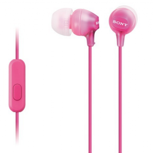 Sony MDR-EX15APP ružové - Slúchadlá štuplové s mikrofónom