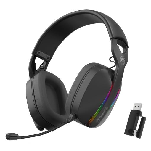 Marvo Pulz 70W Headset black - Hráčske slúchadlá s mikrofónom