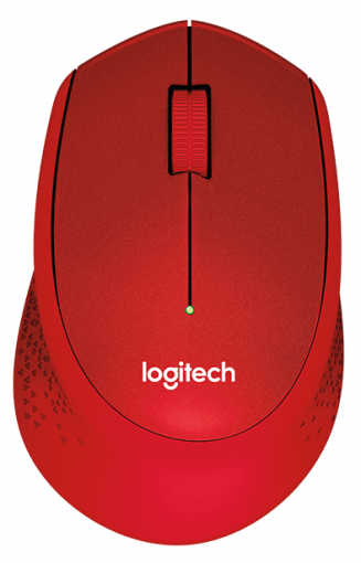Logitech M330 Silent Plus červená - Wireless optická myš