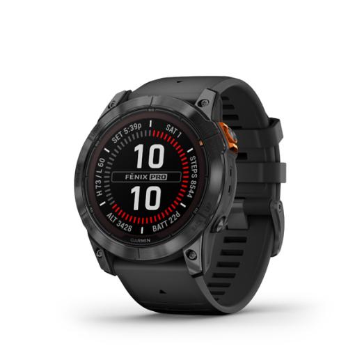 Garmin fenix 7X Pro Solar, Slate Gray Stainless Steel, Black Band - prémiové multišportové GPS hodinky