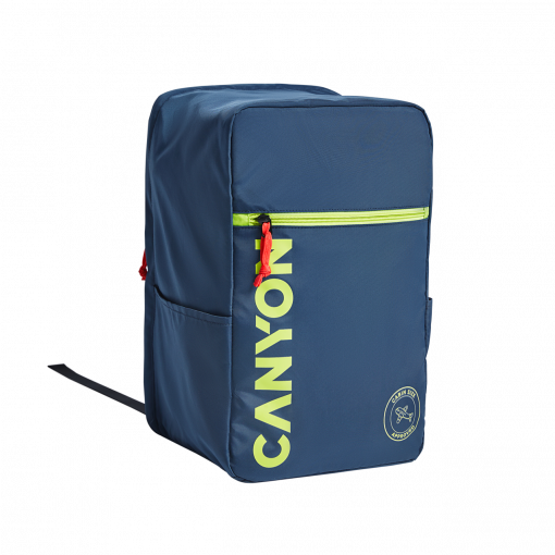 Canyon CSZ-02 modro-žltý - Príručný batoh pre nízkonákladové letecké spoločnosti s priečinkom pre notebook 15.6"