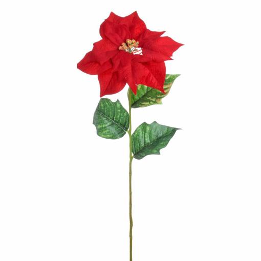 Vianočná ruža červená 61cm - Umelé kvety