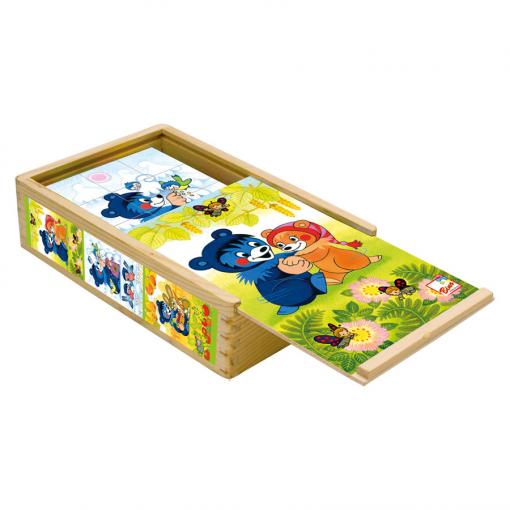 Bino Kocky Baribal v krabičke 15 kusov - Drevená hračka