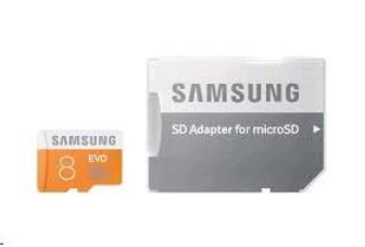Samsung 8GB EVO Class 10 + SD adaptér - micro SDHC karta