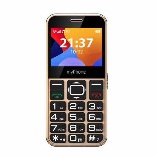 myPhone HALO HALO 3 zlatý - Mobilný telefón Senior s nabíjacím stojanom
