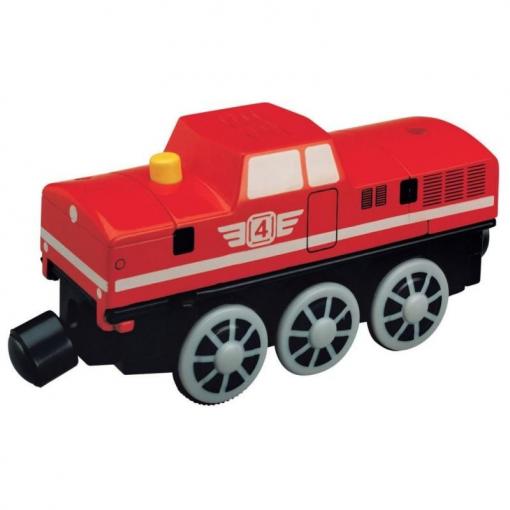 Maxim Dieselová lokomotíva - červená - Vláčik