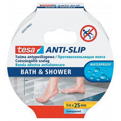 TESA Strend Pro Anti-slip Bath&Shower - Paska protišmyková do kúpeľne, transparentná, 25 mm, L-5 m