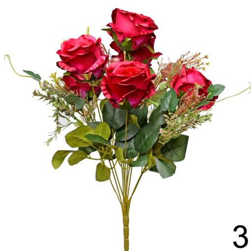 Kytica ruža 50cm červená - Umelé kvety