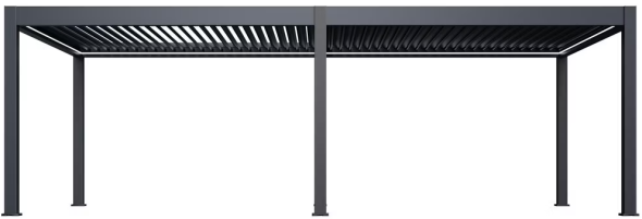 Rojaplast ROJA PRESTIGE 8x4 m - Luxusná ELEKTRICKÁ bioklimatická pergola, hliník - voľne stojaca