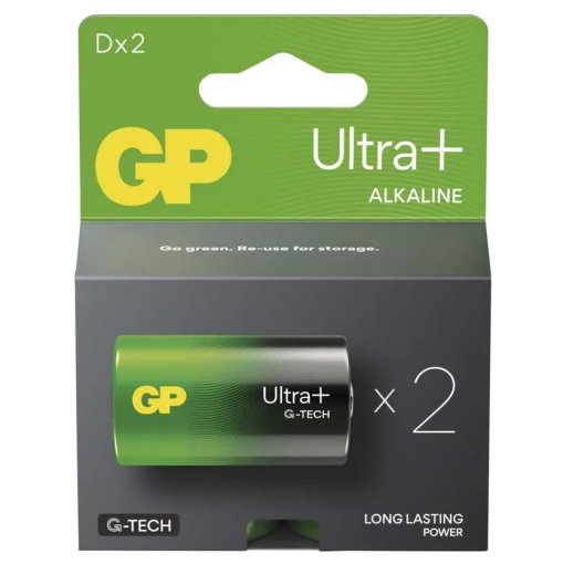 GP Ultra Plus LR20 (D) 2ks - Batérie alkalické