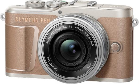 Olympus PEN E-PL10 + 14-42mm EZ Pancake hnedý - Digitálny fotoaparát