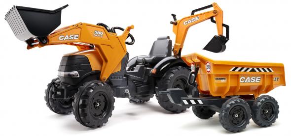 FALK FALK Šliapací traktor 997W Case CE 580 Super N oranžový - Šľapadlo