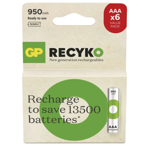 GP ReCyko HR03 (AAA) 950mAh 6ks - Nabíjacia batéria