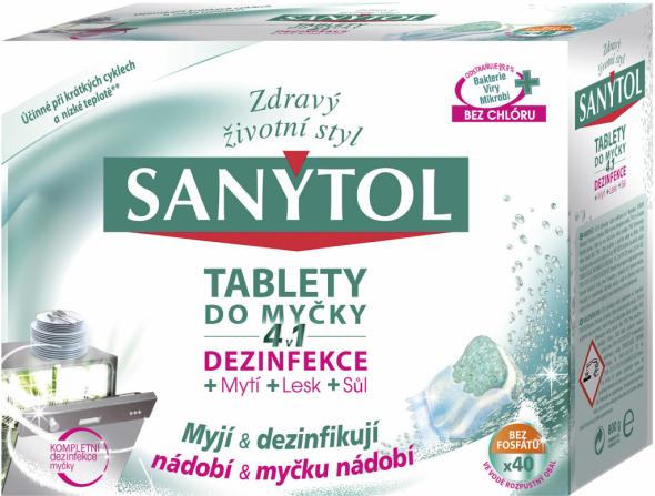Sanytol 4v1 40ks - Tablety do umývačky riadu