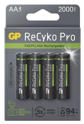 GP ReCyko Pro Photo Flash HR6 (AA) 2000mAh 4ks - Nabíjacie batérie