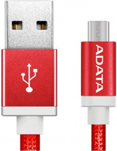 ADATA pletený micro USB kábel 1m červený - dátový kábel