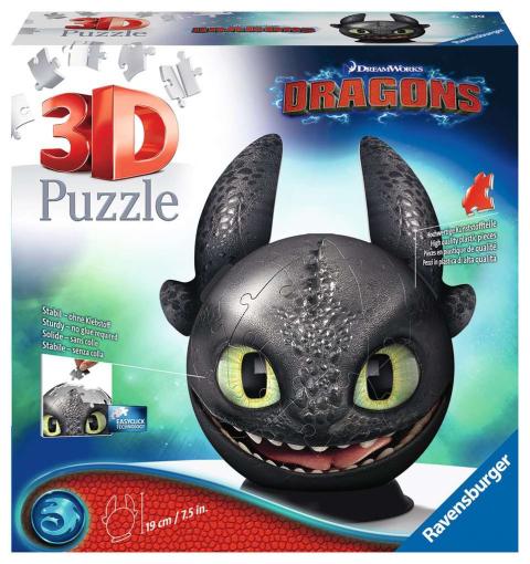 Ravensburger Puzzle-Ball Ako si vycvičiť draka 3: Bezzubý 72 d.
