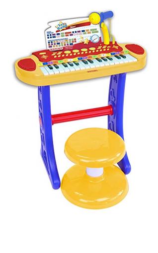 Bontempi Detské elektronické piano so stoličkou a mikrofónom 133242 - Hudobná hračka