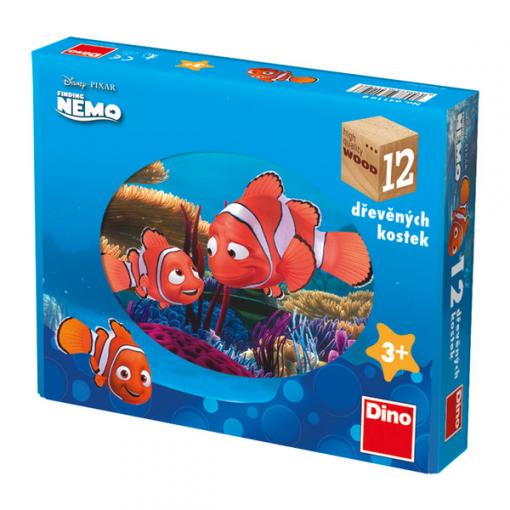 Dino Dino Drevené kocky Nemo 12 ks - Drevené kocky