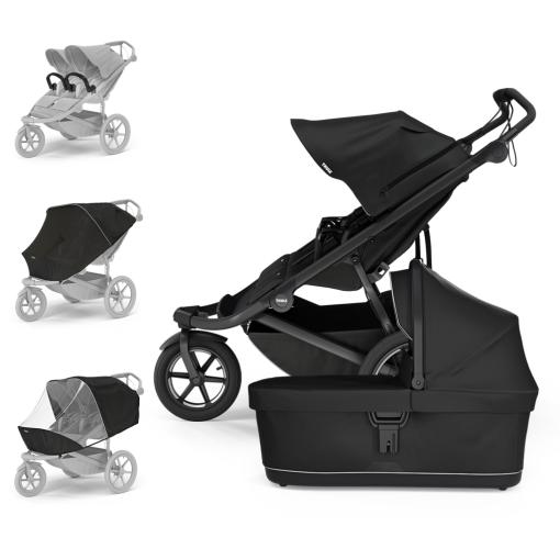 THULE Kočík súrodenecký Urban Glide Double Black/Black set L