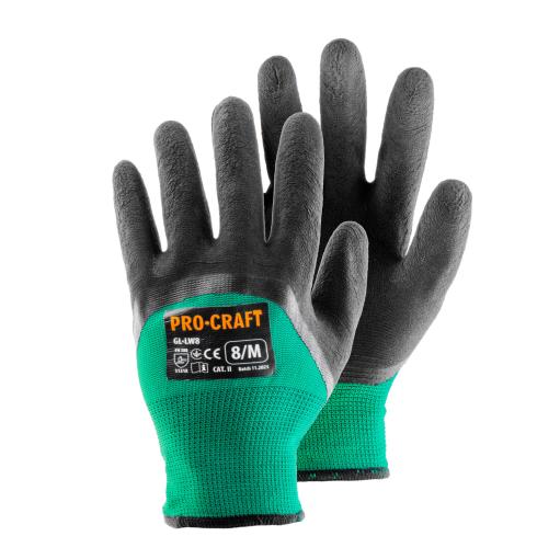 Procraft GL-LW10 - Pracovné rukavice máčané v latexe, veľ.XL