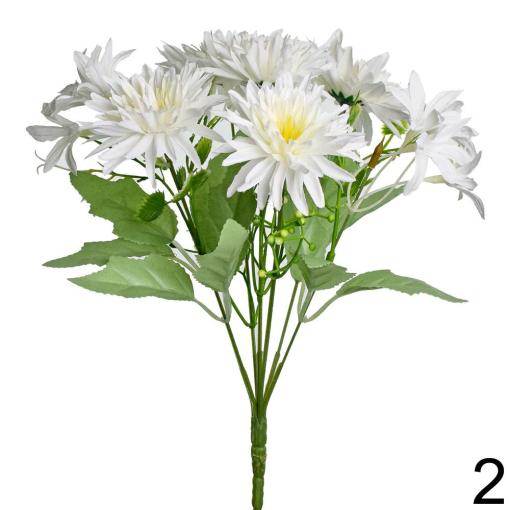 Kytica chryzantémy biela X7 30cm - Umelé kvety