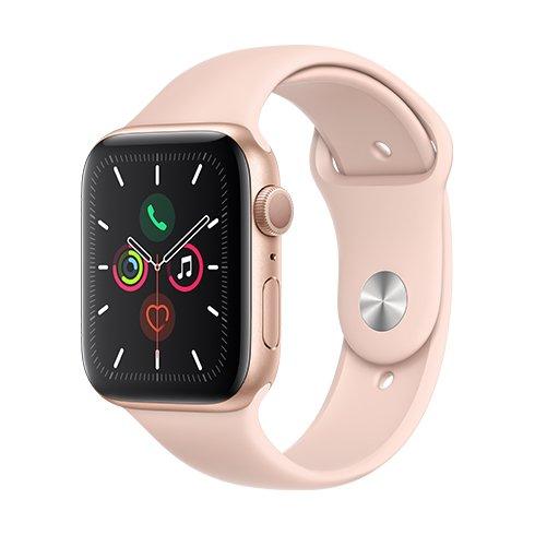 Apple Watch Series 5 GPS, 40mm Gold Aluminium Case with Pink Sand Sport Band - Smart hodinky