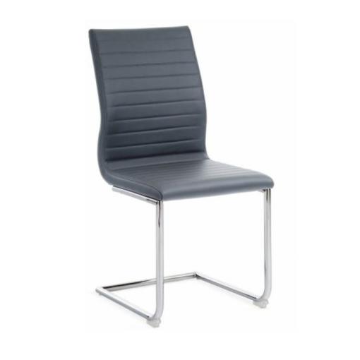 OTILA SI - jedálenská stolička sivá/chróm