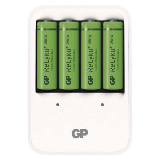 GP PB420 + 4ks ReCyko+ 2500 (AA) - nabíjačka batérií + batérie