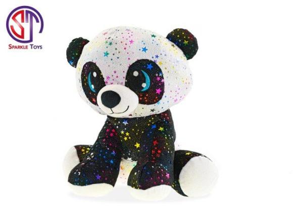 MIKRO -  Panda Star Sparkle plyšová 24cm sediaci 0m+ - Plysová hracka