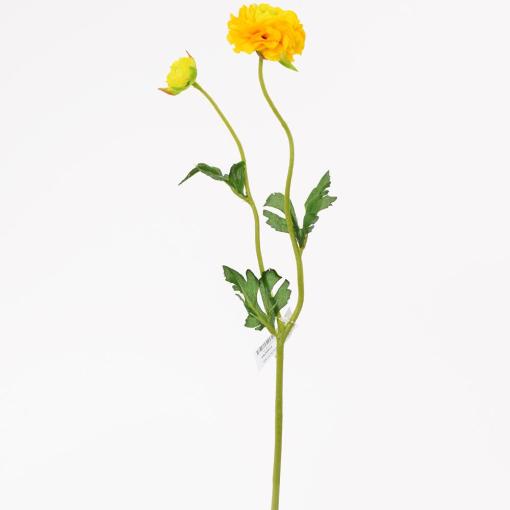 Ranunculus žltý kus 39cm - Umelé kvety