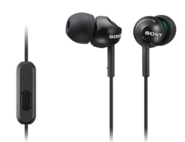 Sony MDR-EX110AP čierne - Slúchadlá do uší s mikrofónom