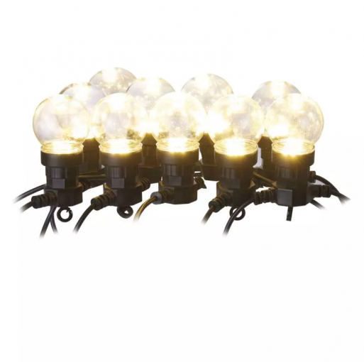 Emos LED svetelná reťaz – 10x párty žiarovky číre 5m vonkajšia aj vnútorná, teplá biela - Dekoratívne osvetlenie