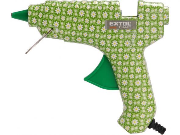 EXTOL - Pištoľ lepiaca  tavná 40 W, kvetinová potlač