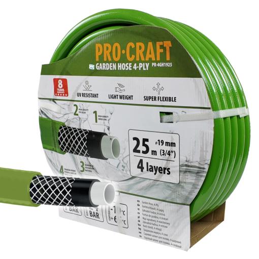 Procraft PR-4GH1925 - Záhradná hadica, 4-vrstvová, 3/4" 25 m