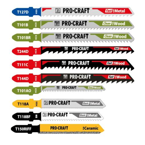 Procraft JB10 - Sada pílových listov do priamočiarej píly