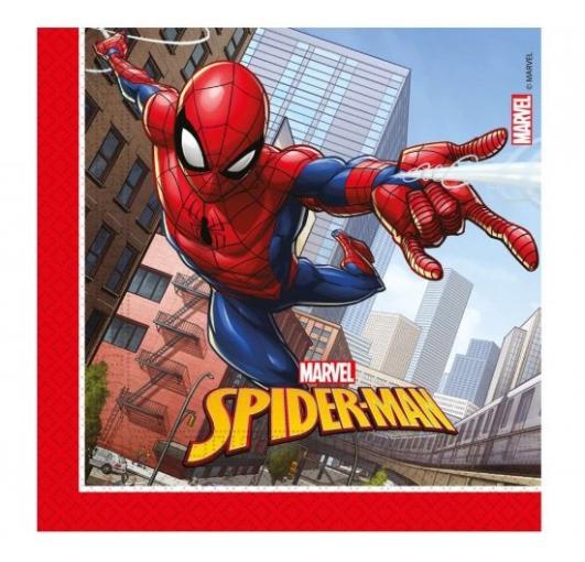 Wiky Servítky Spiderman 33x33cm 20ks - oslava