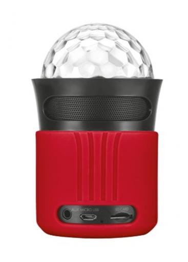 Trust Dixxo Go Wireless Bluetooth Speaker with party lights - red - Bluetooth reproduktor